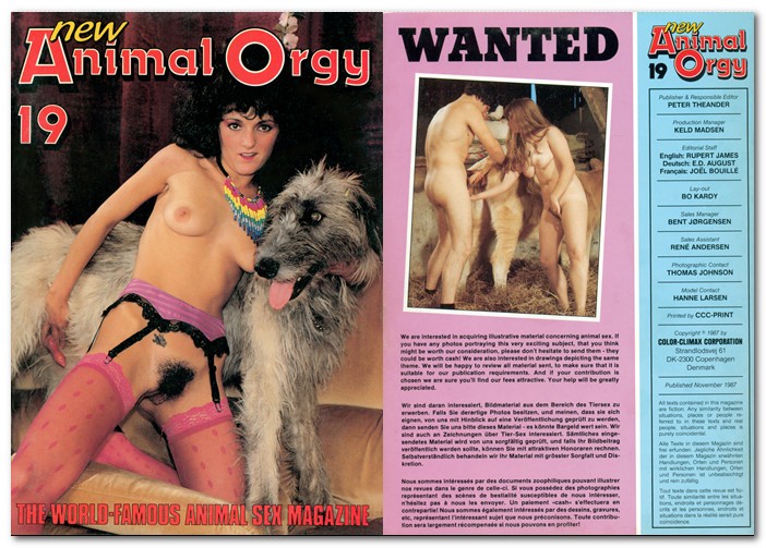 Vintage Zoo Magazines - Animal Orgy 19