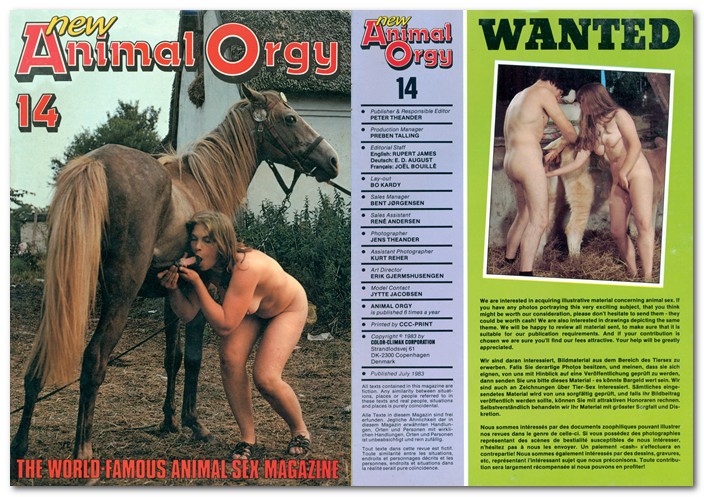 Vintage Zoo Magazines - Animal Orgy 14