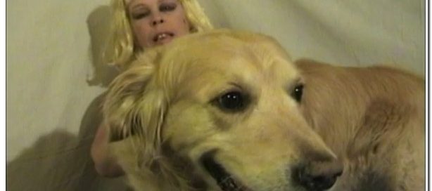 Blonde Mouth Fucked Dog